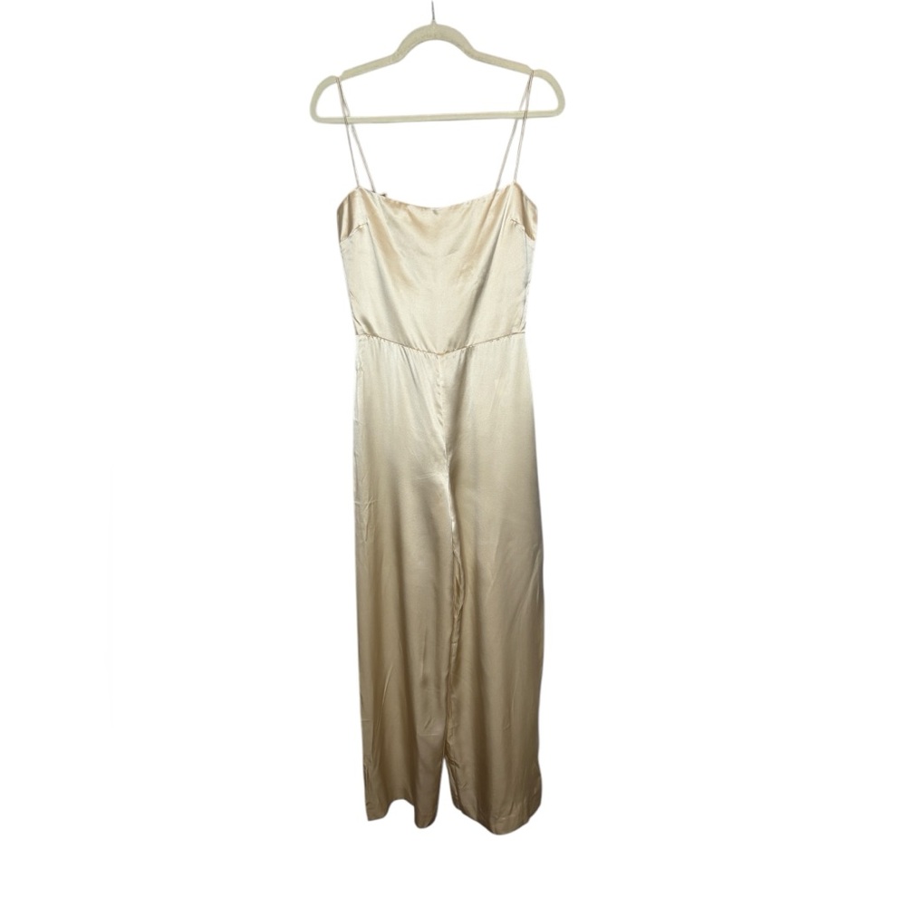 NWT Reformation Stormy Jumpsuit Sleeveless Silk Bridal - Picture 2 of 11
